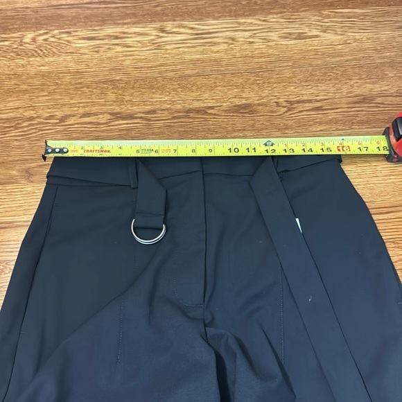 NWT Banana Republic HIGH-RISE BARREL ITALIAN WOOL PANT Black Minimalist Size 4 - Picture 5 of 8